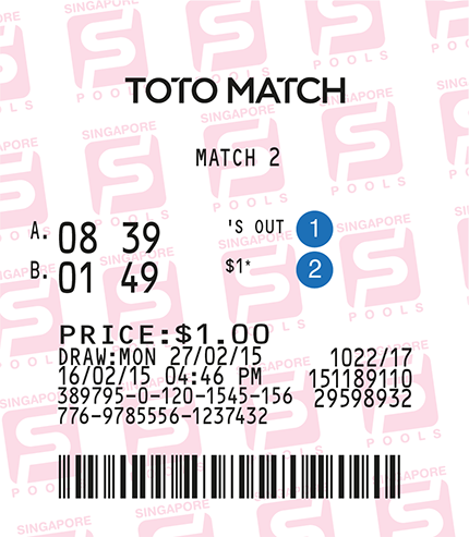 TOTO MATCH Ticket