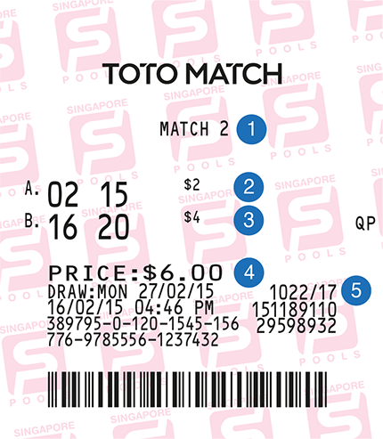 TOTO MATCH Ticket