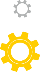 An awesome yellow gear illustration